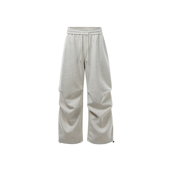 Unisex Weite Sweat-Cargohose mit Ebenenpasse, elastischem Kordelbund und verstellbarem Saum Drune