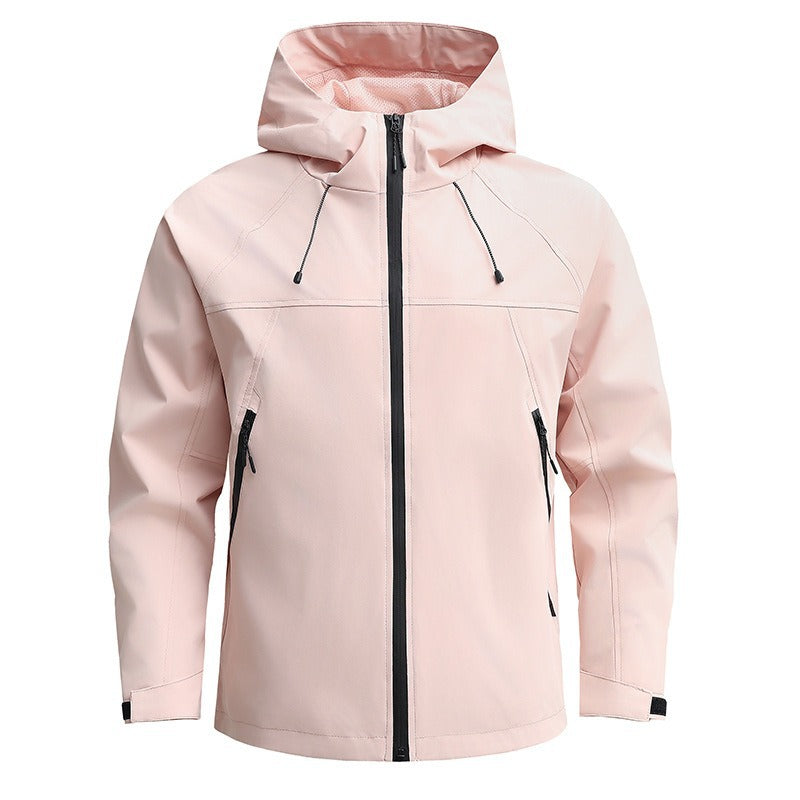 Herren Atmungsaktive Softshelljacke mit Zwei-Wege-Reißverschluss, verstellbarer Kapuze und wasserabweisender Oberfläche Drune