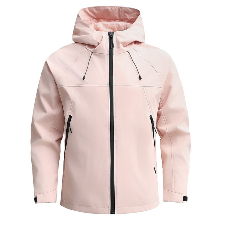Herren Atmungsaktive Softshelljacke mit Zwei-Wege-Reißverschluss, verstellbarer Kapuze und wasserabweisender Oberfläche Drune