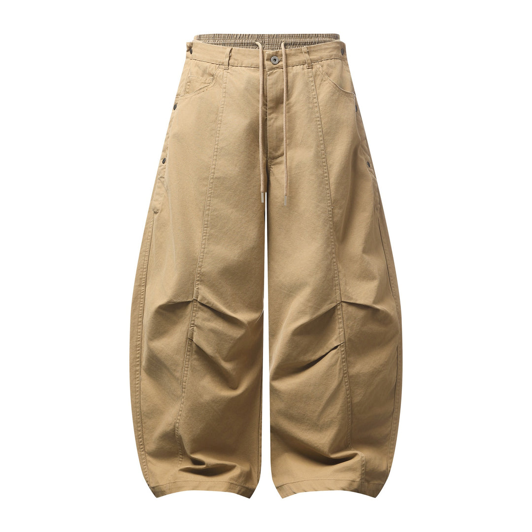 Damen Weite Culotte-Hose mit elastischem Tunnelzugbund und Cargo-Details Drune