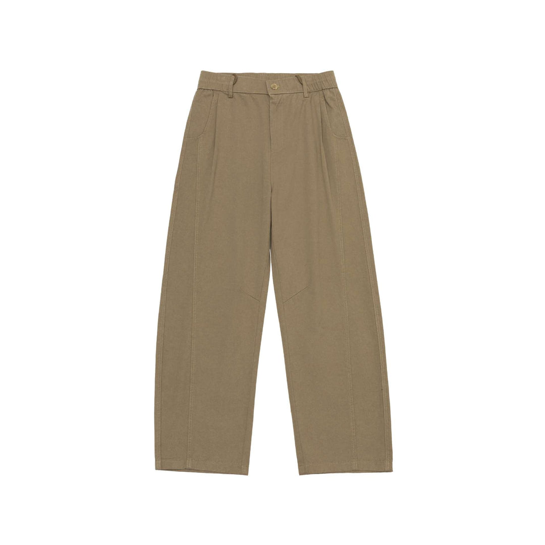 Damen Hochtaillierte Culotte-Cargohose mit markanten Teilungsnähten und elastischem Rückenbund Drune