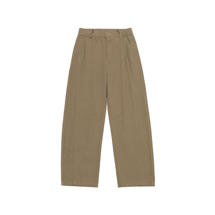 Damen Hochtaillierte Culotte-Cargohose mit markanten Teilungsnähten und elastischem Rückenbund Drune