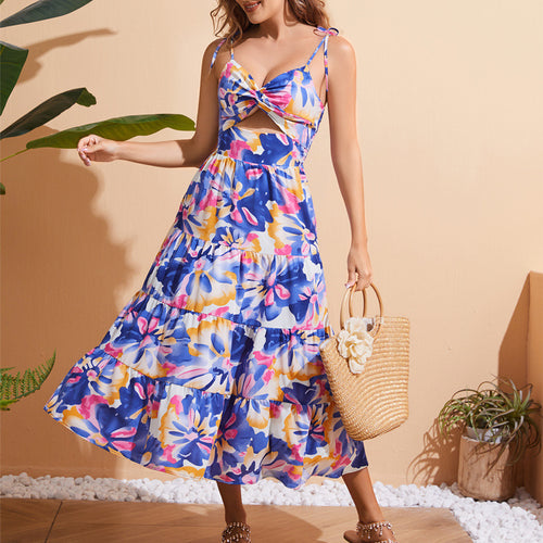 Damen Maxikleid mit Rüschen und verspieltem Schnitt Drune