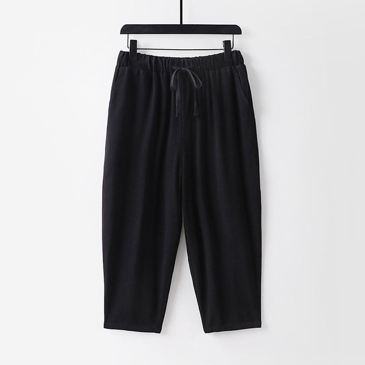 Damen Lässige Jogginghose mit Zugband und weitem Bein Drune