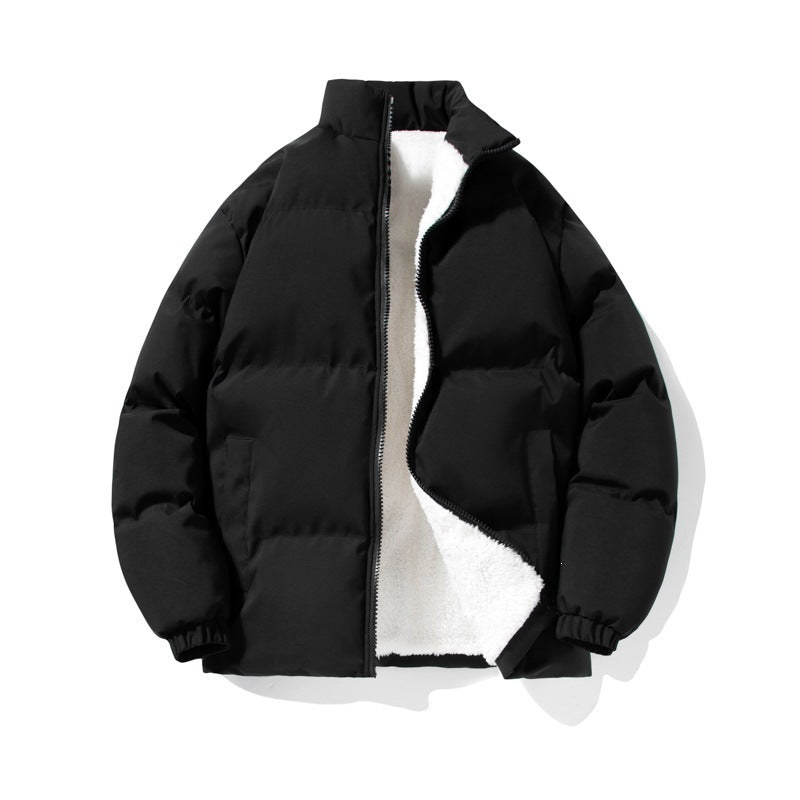 Herren Wattierte Oversize-Steppjacke mit Teddyfutter und hohem Stehkragen Drune