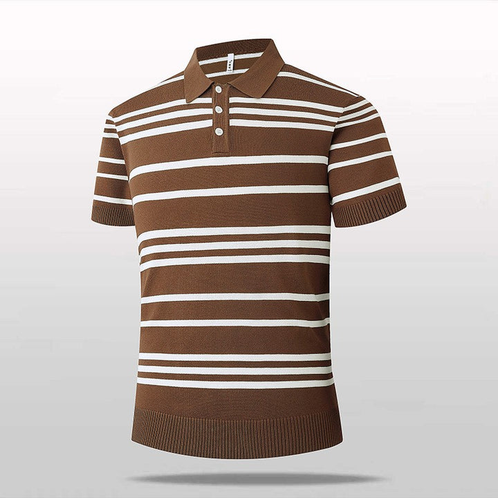 Herren Modisches kurzärmliges Poloshirt mit Streifen Drune