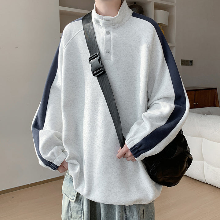 Herren Lässiger Overshirt Pullover Drune