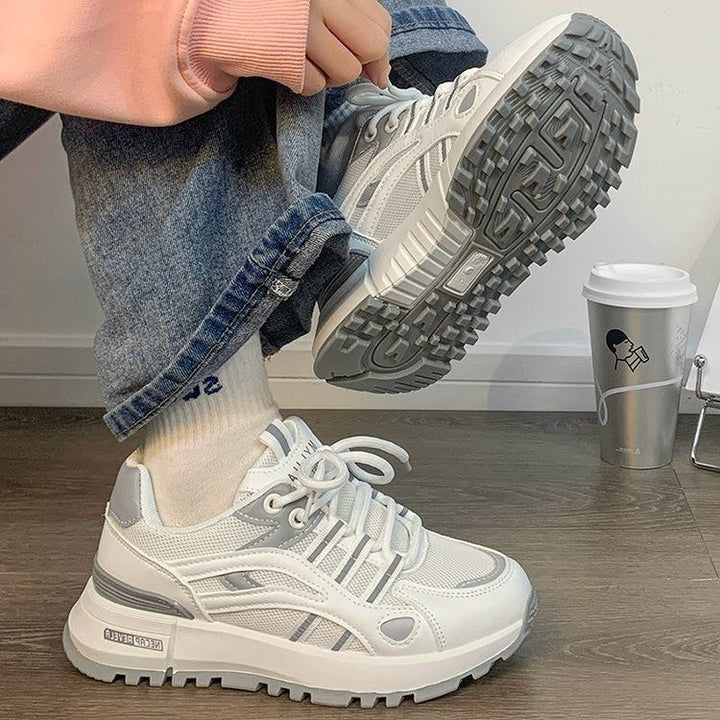 Damen Retro‑Laufstil Plateau‑Sneaker mit robuster Traktionssohle und atmungsaktivem Mesh Drune