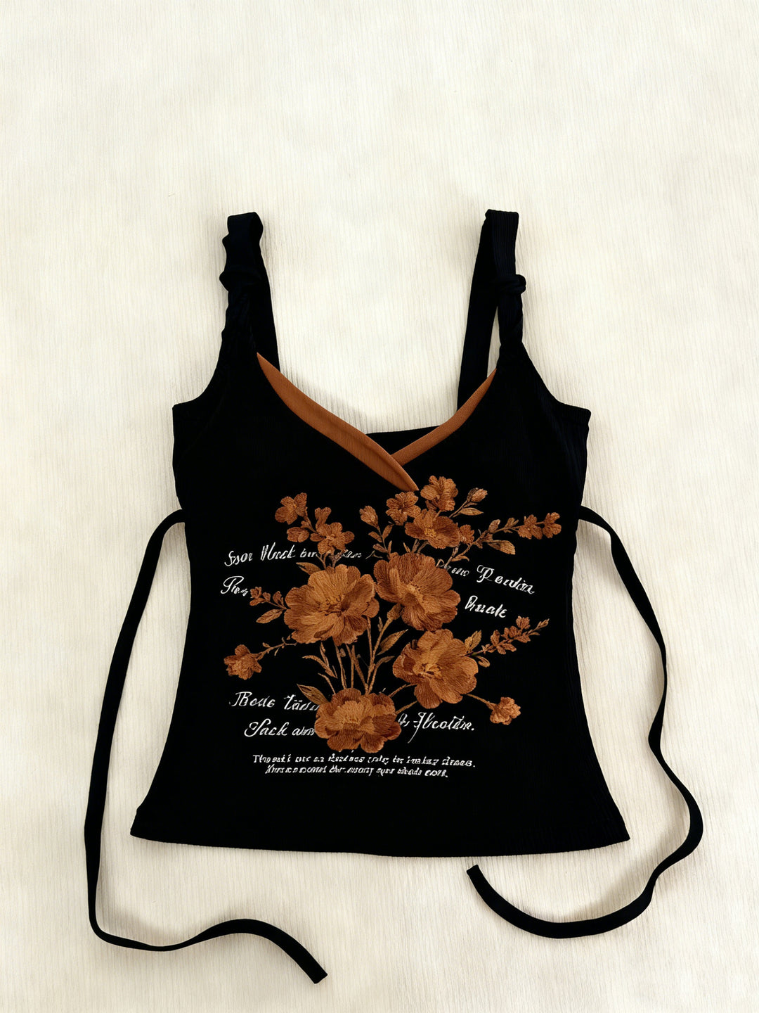Damen-Top mit floralem Design und verstellbaren Trägern Drune
