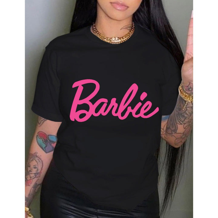 Damen T-Shirt mit großem, verspieltem Grafikdruck Drune