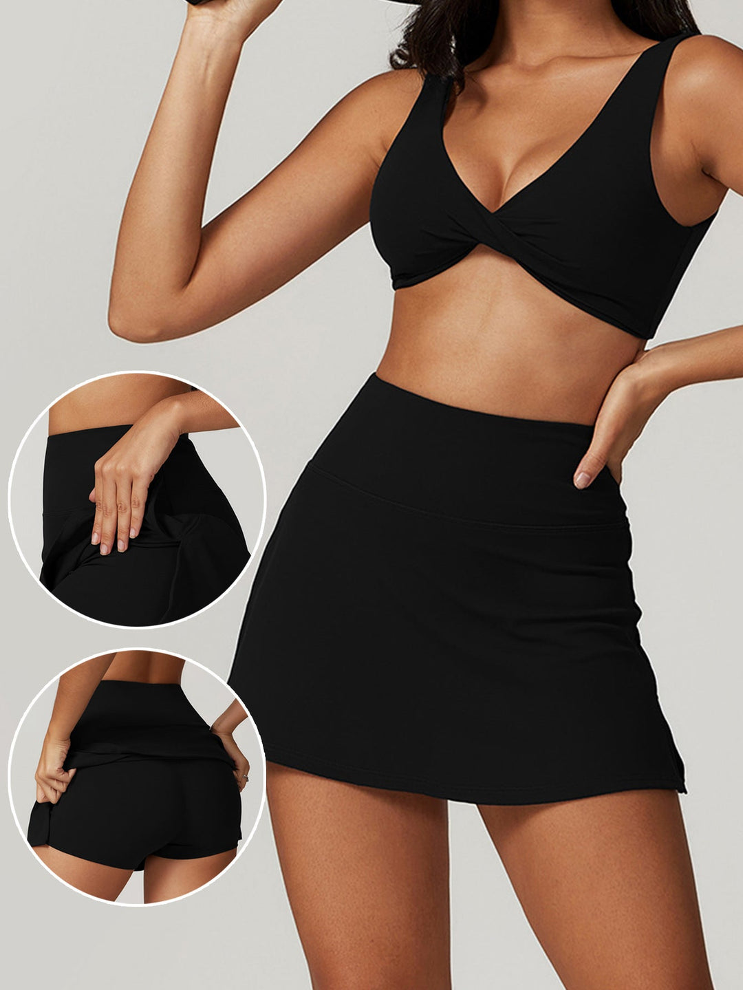 Damen Sportlicher Schwimminnenrock Drune
