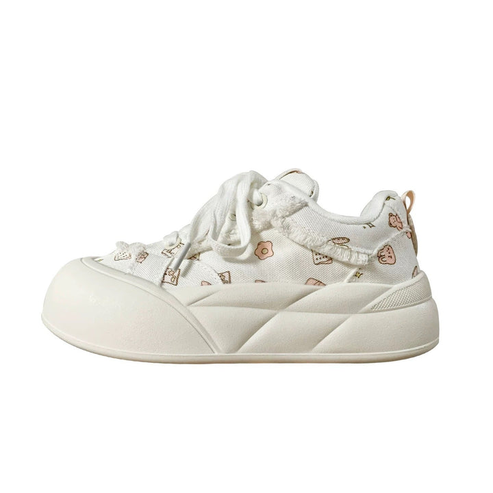 Damen Modische Freizeitsneaker mit floralem Design und komfortabler Sohle Drune