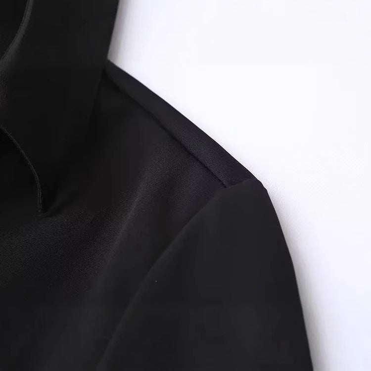 Damen Elegante taillierte Hemdbluse mit feiner Knopfleiste und spitzem Kragen Drune