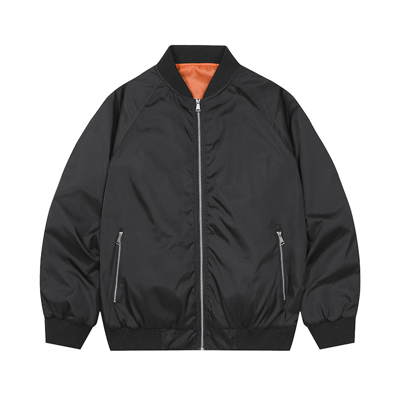 Herren Modische Bomberjacke mit hohem Kragen Drune