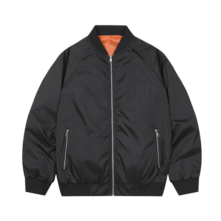 Herren Modische Bomberjacke mit hohem Kragen Drune