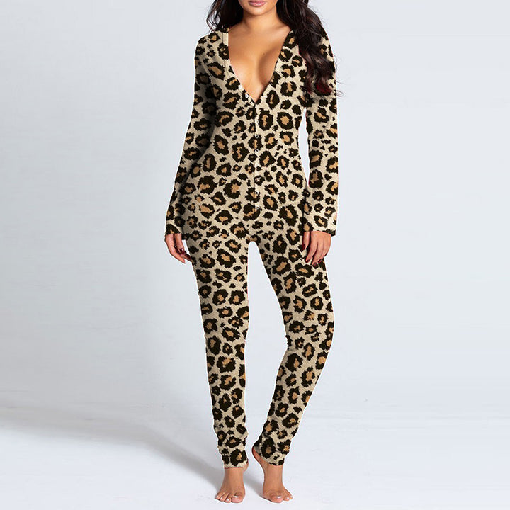 Damen Onesie mit Herzmotiv und kuscheligem Stoff Drune