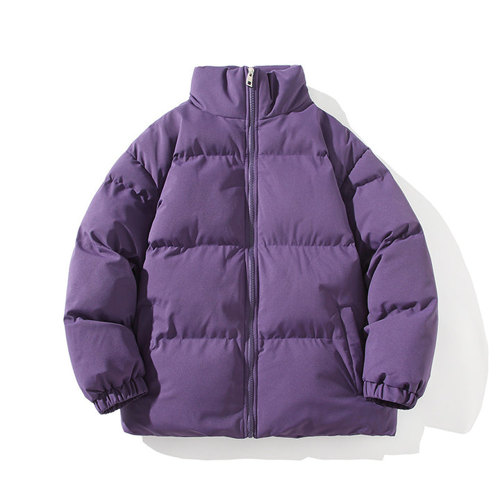 Herren Wattierte Oversize-Pufferjacke mit hohem Stehkragen & elastischen Bündchen Drune