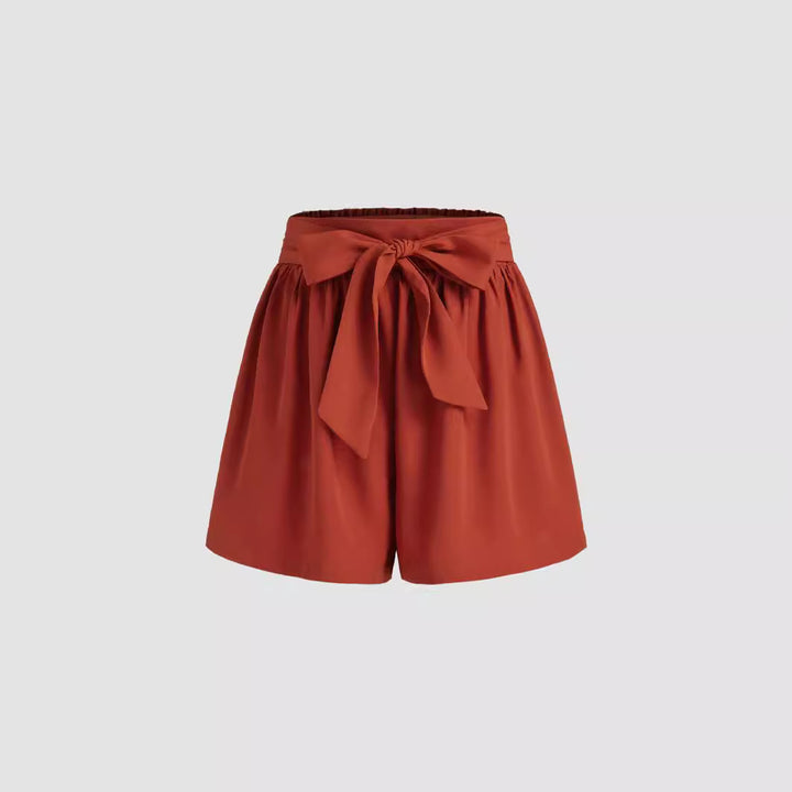 Damen Modische Wickelhose mit Bindegürtel Drune
