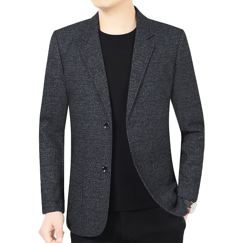 Herren Business-Casual Sakko mit Glencheck und leichtem Stretch Drune