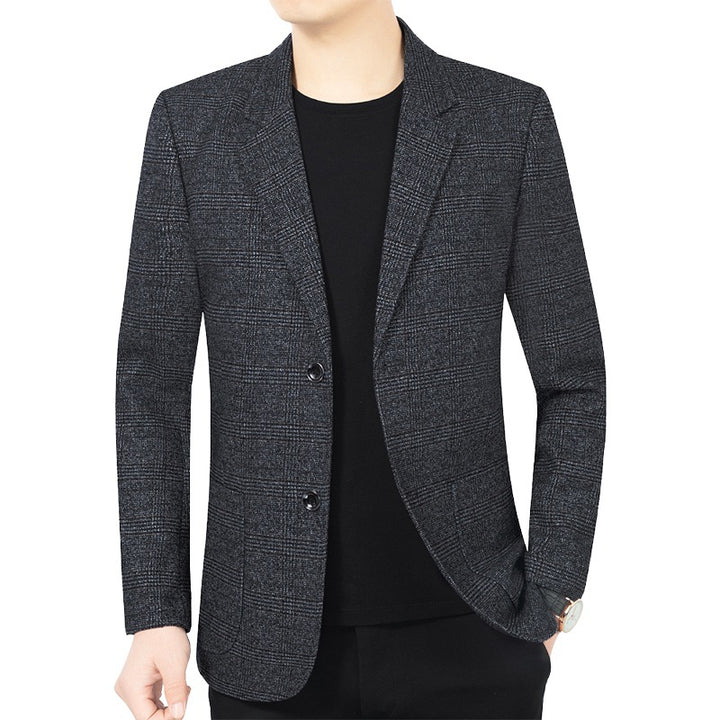 Herren Business-Casual Sakko mit Glencheck und leichtem Stretch Drune