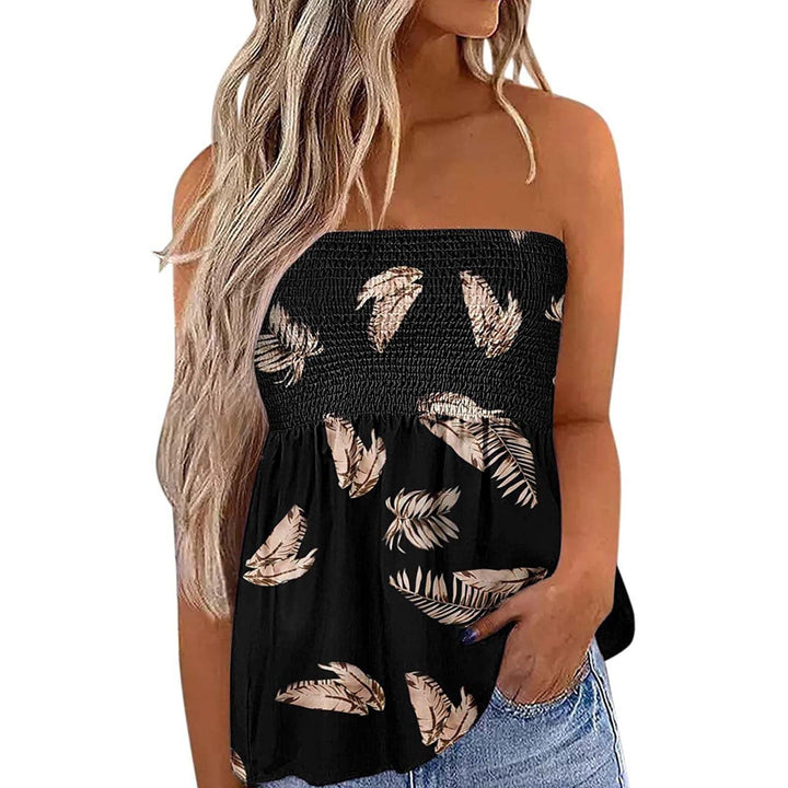 Damen Bandeau-Top mit floralem Einsatz Drune