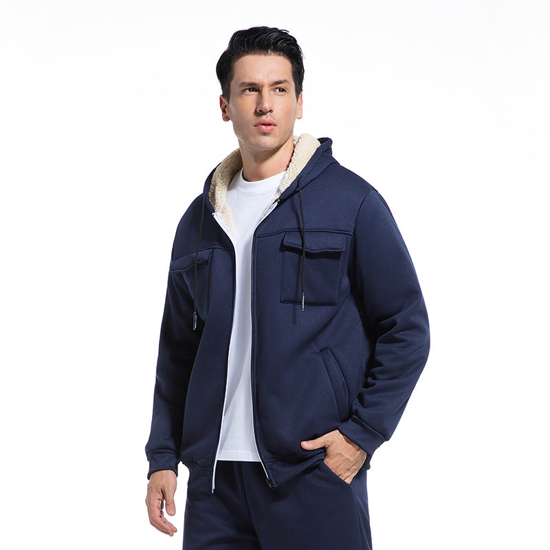 Herren Freizeitjacke mit hohem Kragen und Taschen Drune