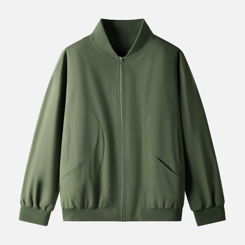 Herren Sportliche Übergangsjacke mit hochschließendem Kragen und Taschen Drune