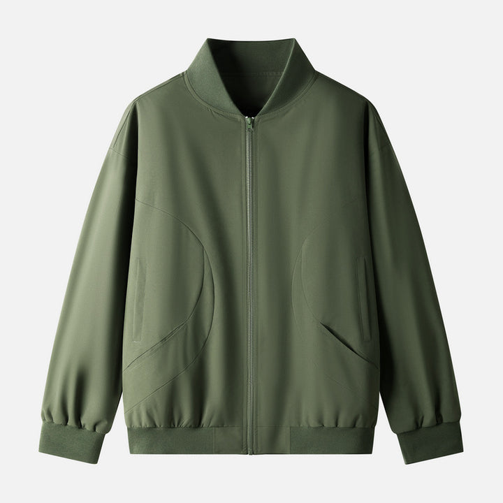 Herren Sportliche Übergangsjacke mit hochschließendem Kragen und Taschen Drune