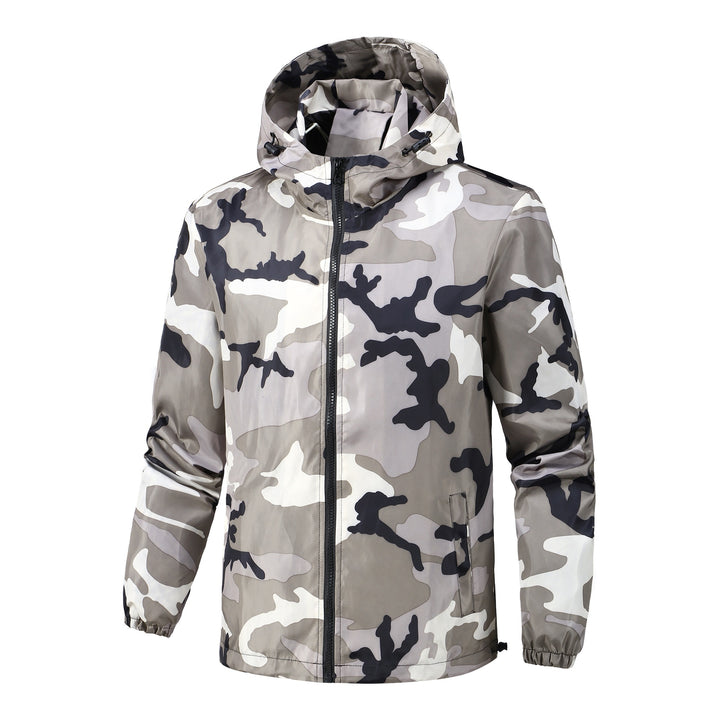Herren Leichte Camouflage-Jacke mit Kapuze Drune