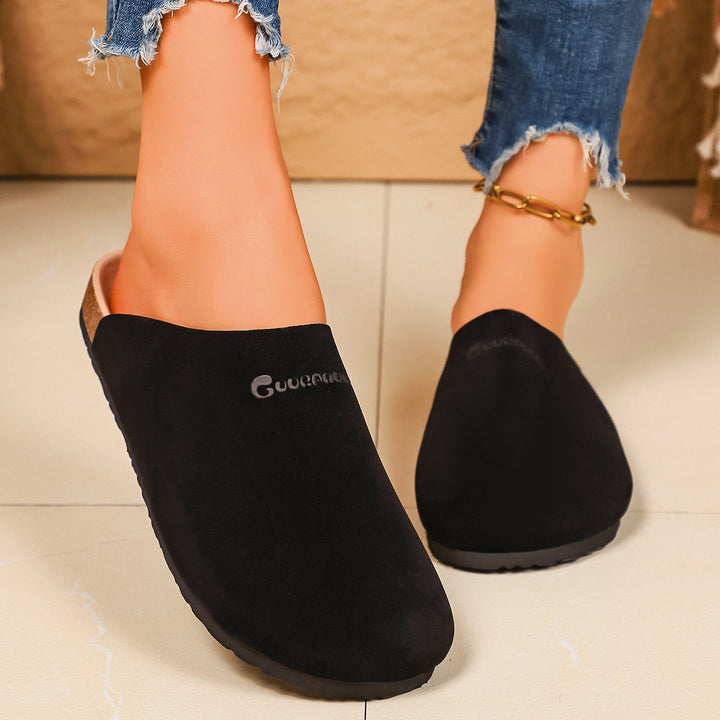 Damen Bequeme Clogs aus weichem Wildleder mit anatomisch geformtem Fußbett Drune