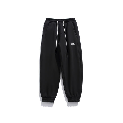 Unisex Locker geschnittene Fleece-Jogginghose mit Kordelzug, elastischem Saum und Eingrifftaschen Drune
