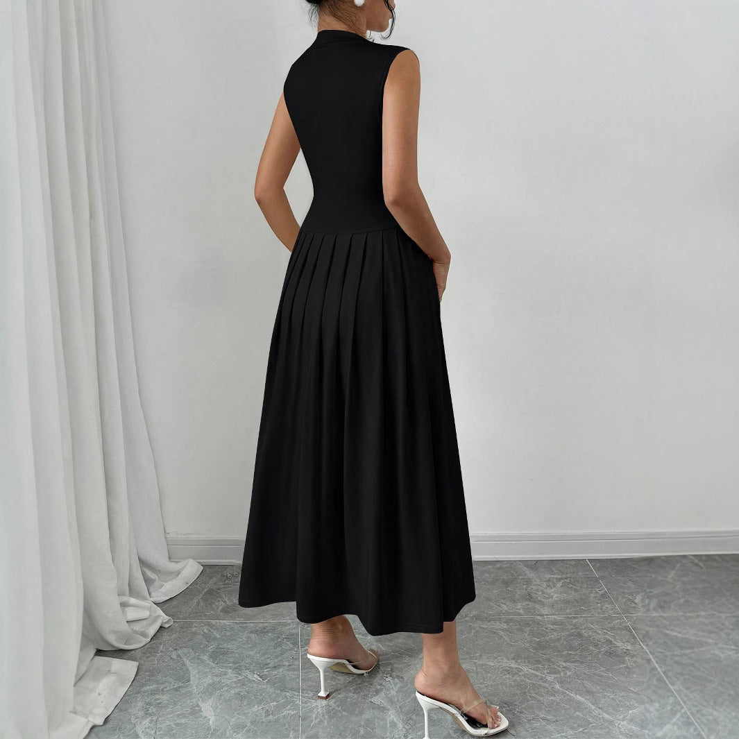 Damen Elegantes Maxikleid mit Plissee-Details Drune