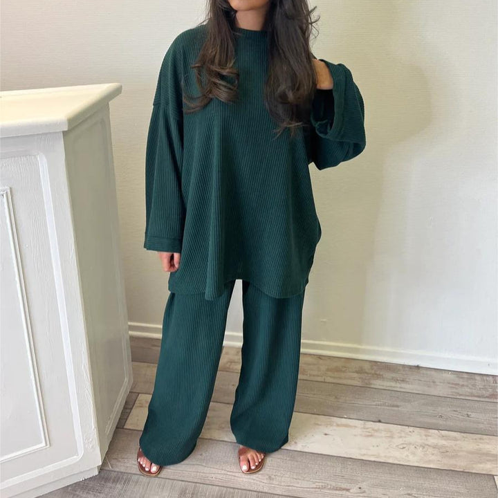 Damen Bequemes und stylisches Lounge-Set aus Rippstrick Drune