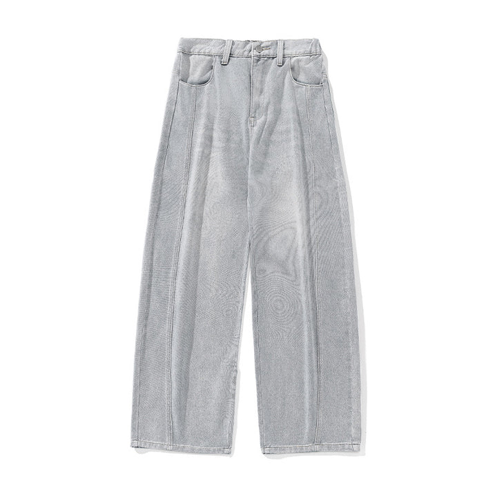 Damen Weite High-Waist-Jeanshose mit Mittelnaht-Panels und Balloon-Schnitt Drune