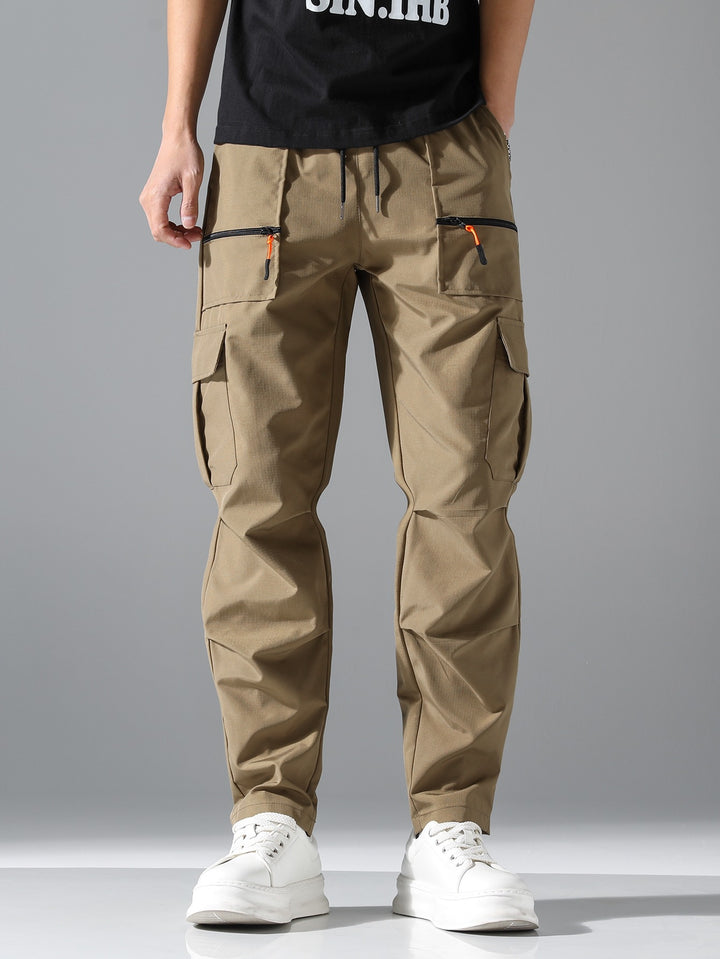 Herren Bequeme Cargo-Hose mit elastischem Bund Drune