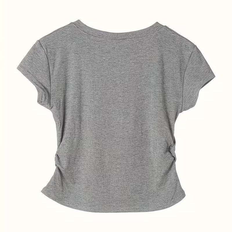 Damen T-Shirt mit kreativem Katzenmotiv und lässigem Schnitt Drune