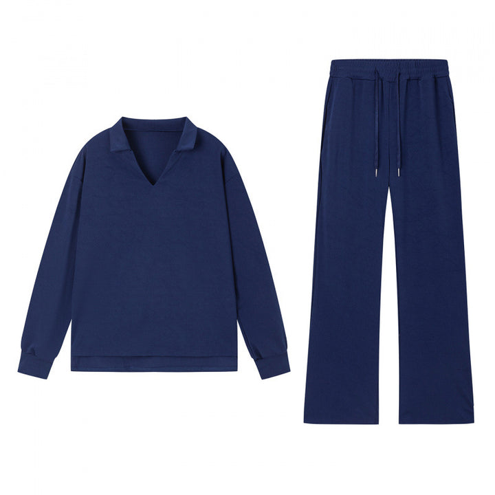 Damen lässiges Sweatshirt und Hose Set Drune