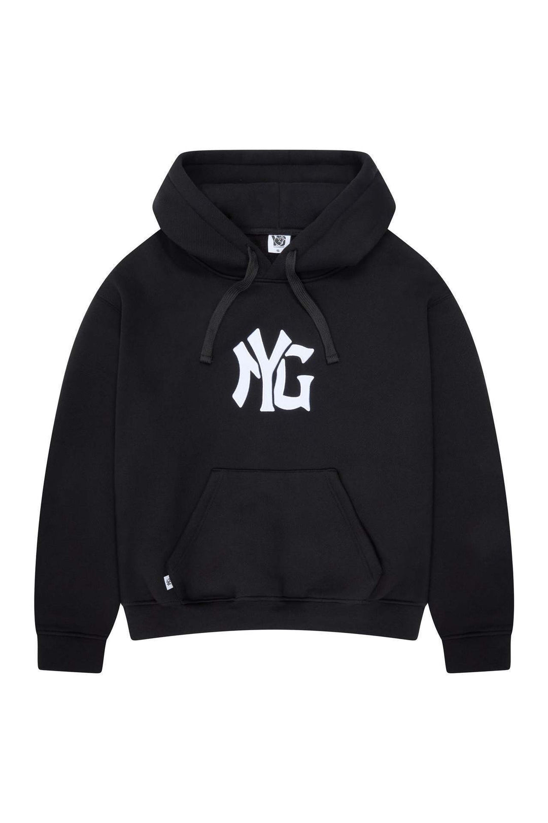 Unisex nan weit geschnittene Kapuzen-Sweatjacke mit beidseitig öffnendem Reißverschluss und Logo-Applikation Drune