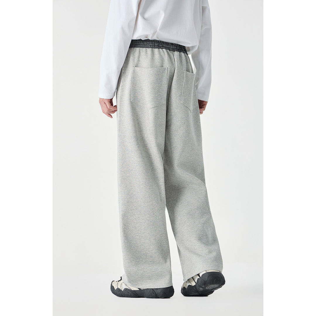 Damen Verkürzte Relaxed-Jogginghose mit elastischem Kordelbund, Karodetail und Ziernähten Drune