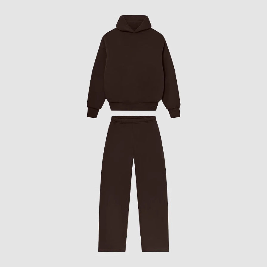 Unisex nan gemütliches Loungewear-Set mit hohem Rollkragen, relaxed-fit Sweatshirt und gerader Sweatpants Drune