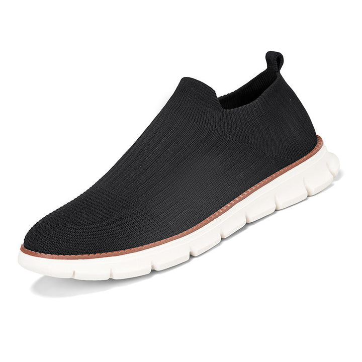 Damen Sportliche Slip-On Sneakers mit flexiblem Strick-Obermaterial Drune