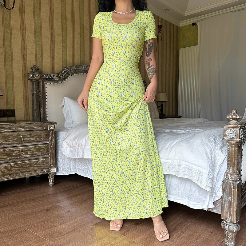 Damen Maxikleid mit floralem Muster Drune