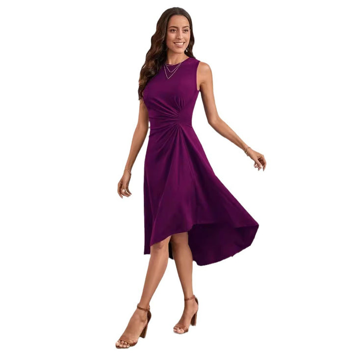 Damen Midi-Kleid mit asymmetrischem Schnitt und schmeichelnder Drapierung Drune