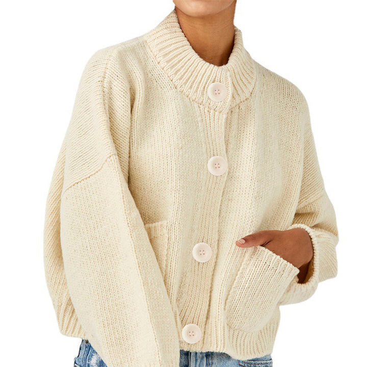 Damen Strickjacke im lässigen Schnitt mit Knopfdetails Drune