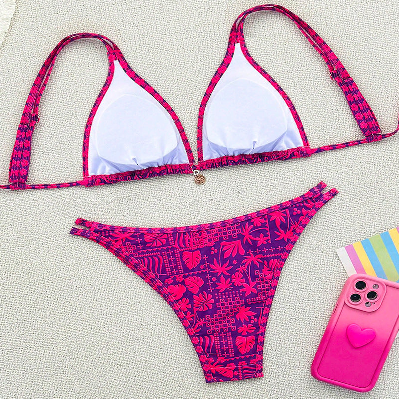 Damen Triangel-Bikini-Set mit verstellbaren Trägern Drune