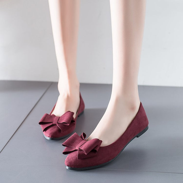 Damen Ballerinas mit dekorativer Schleifenapplikation und rutschfester Sohle Drune