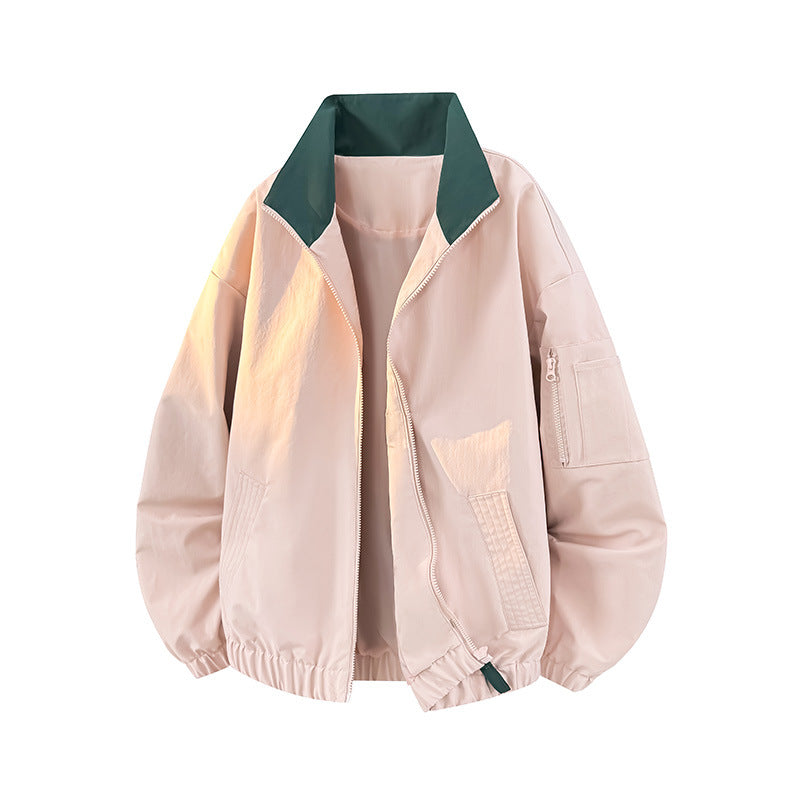 Damen Modische Übergangsjacke mit hohem Kragen und praktischen Taschen Drune