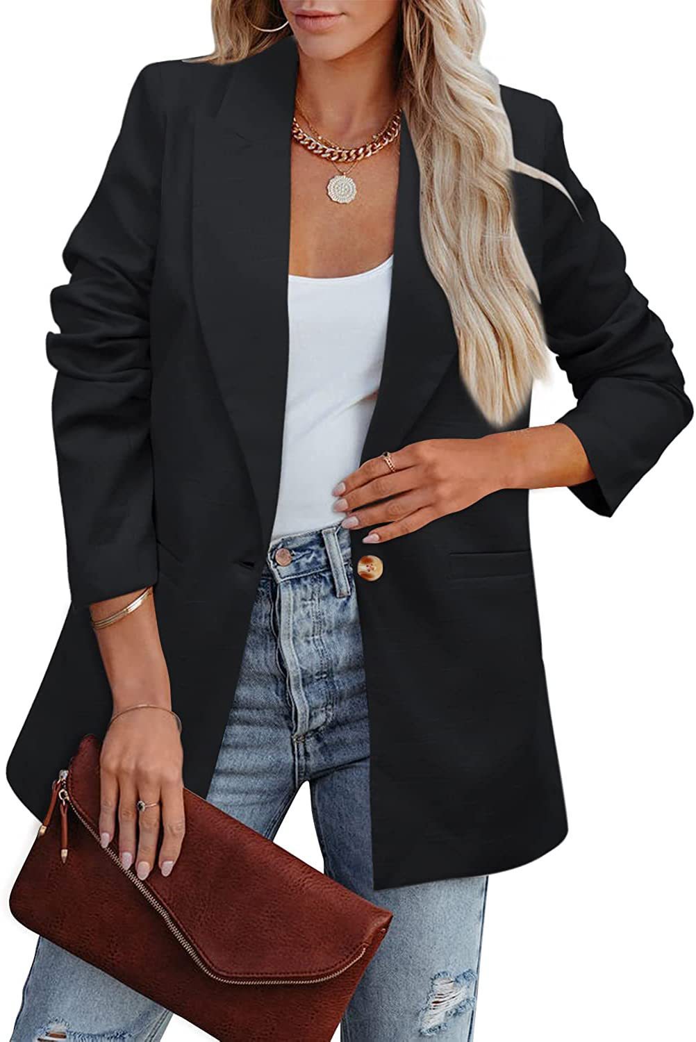 Drune | Doppelreihiger Blazer mit Gerafften Ärmeln und Taschen