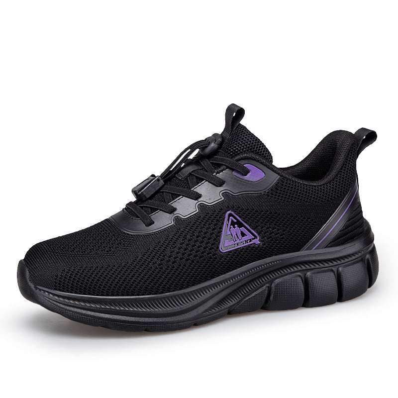 Damen nan leichter atmungsaktiver Strick-Walking-Sneaker mit Schnellzugverschluss und ergonomischer EVA-Dämpfung Drune