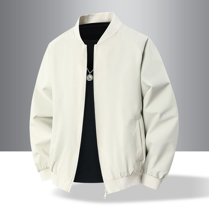Herren Leichte urban-militärische Bomberjacke mit elastischem Saum, Reißverschluss und Eingrifftaschen Drune